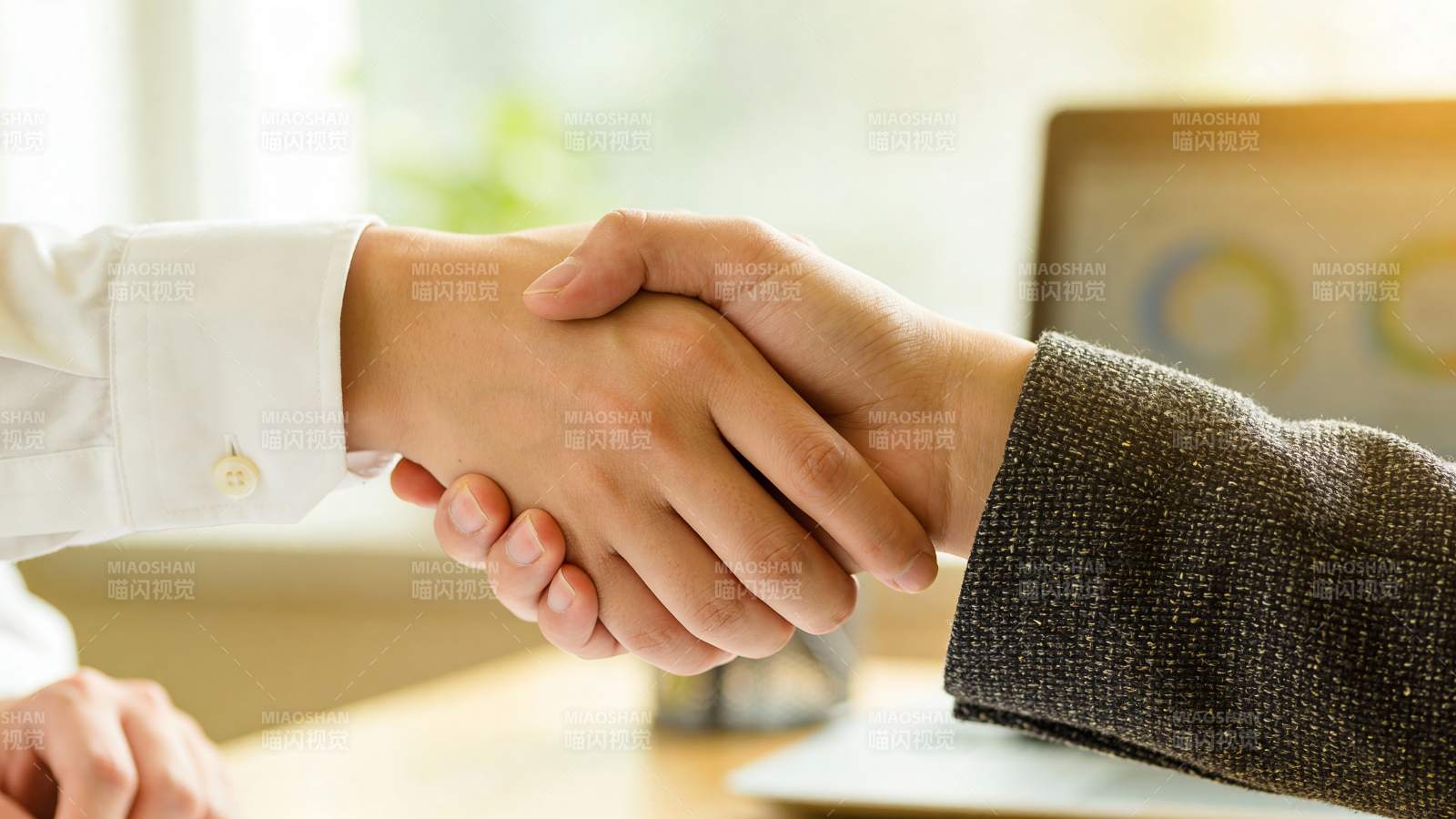 商务握手 合作达成图片