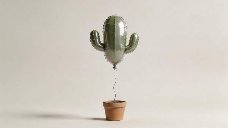 仙人掌气球盆栽图片