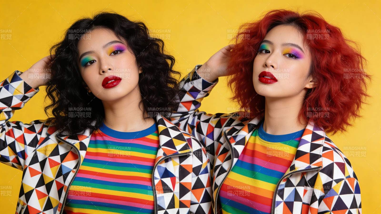 彩虹双姝 炫彩时尚风图片