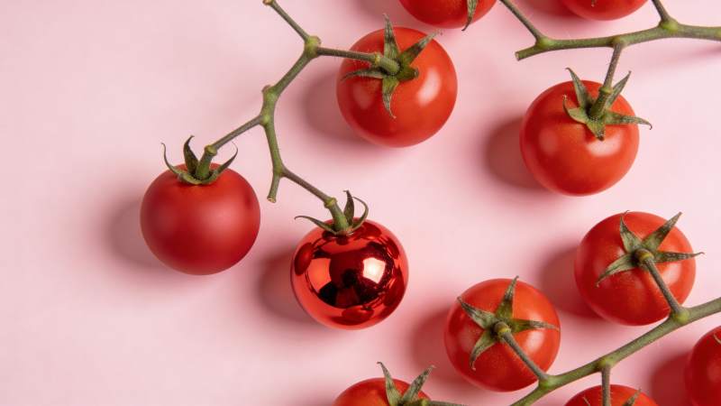 番茄串中藏着一颗圣诞球图片