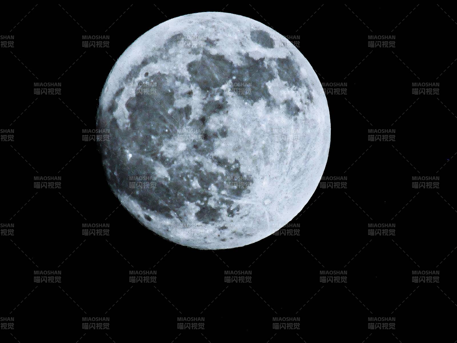 满月高悬夜空图片