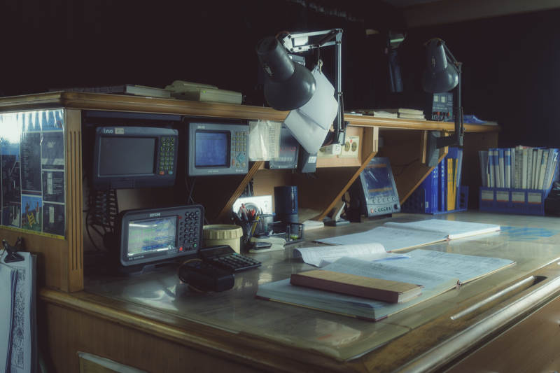 老式绘图工作台实景图片