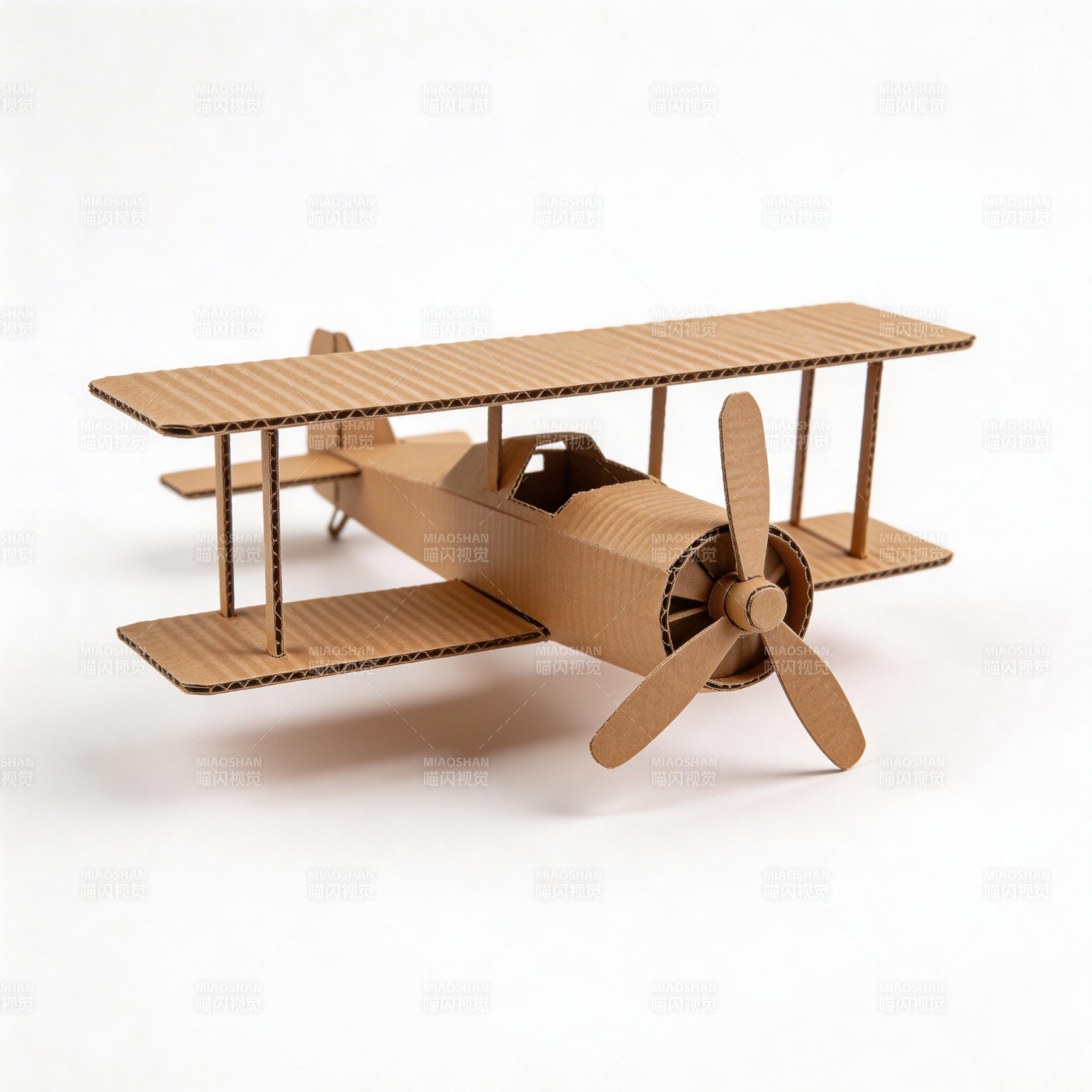 纸板双翼飞机模型图片
