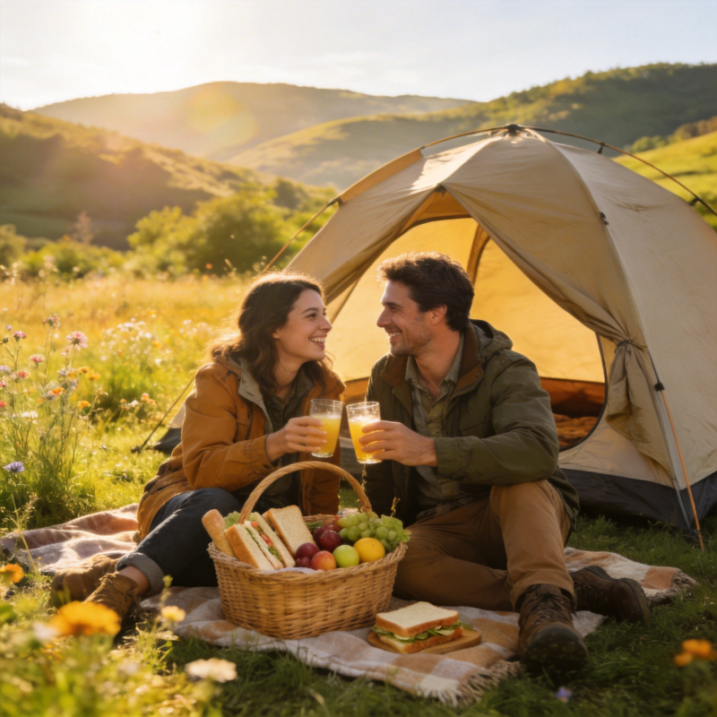山野露营 甜蜜野餐时光图片