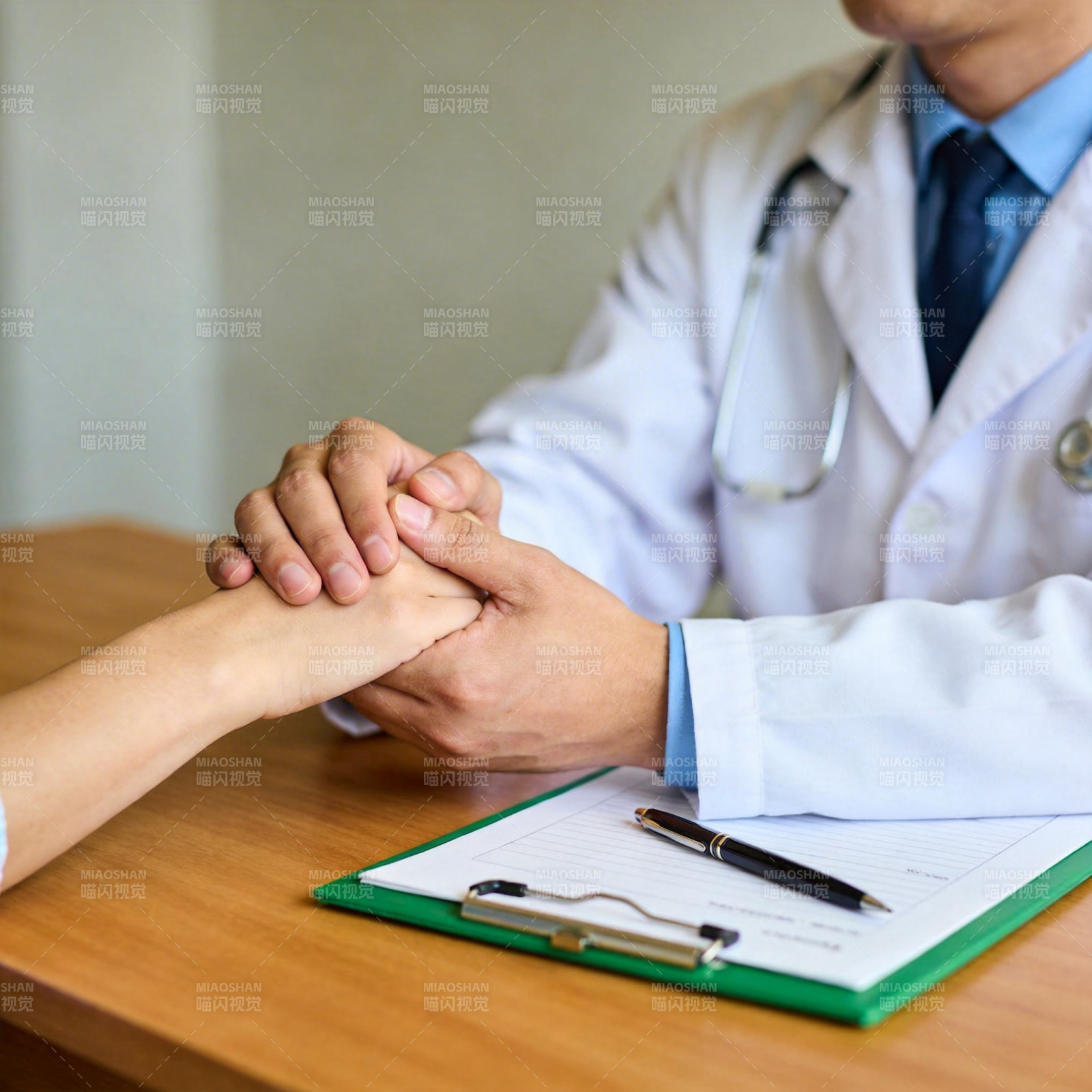 医患握手 信任传递图片