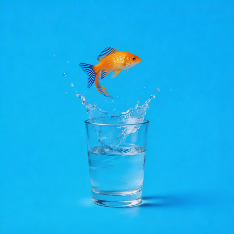 金鱼跃杯 水花四溅图片