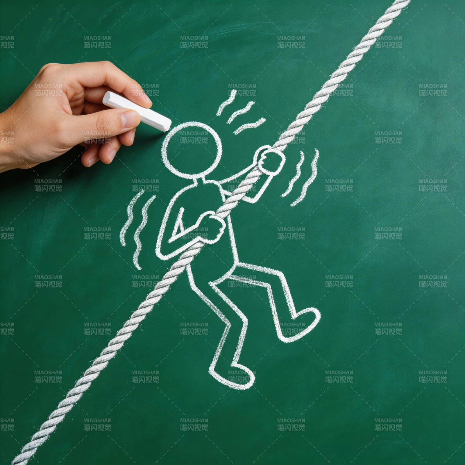 攀爬绳索 挑战自我极限图片