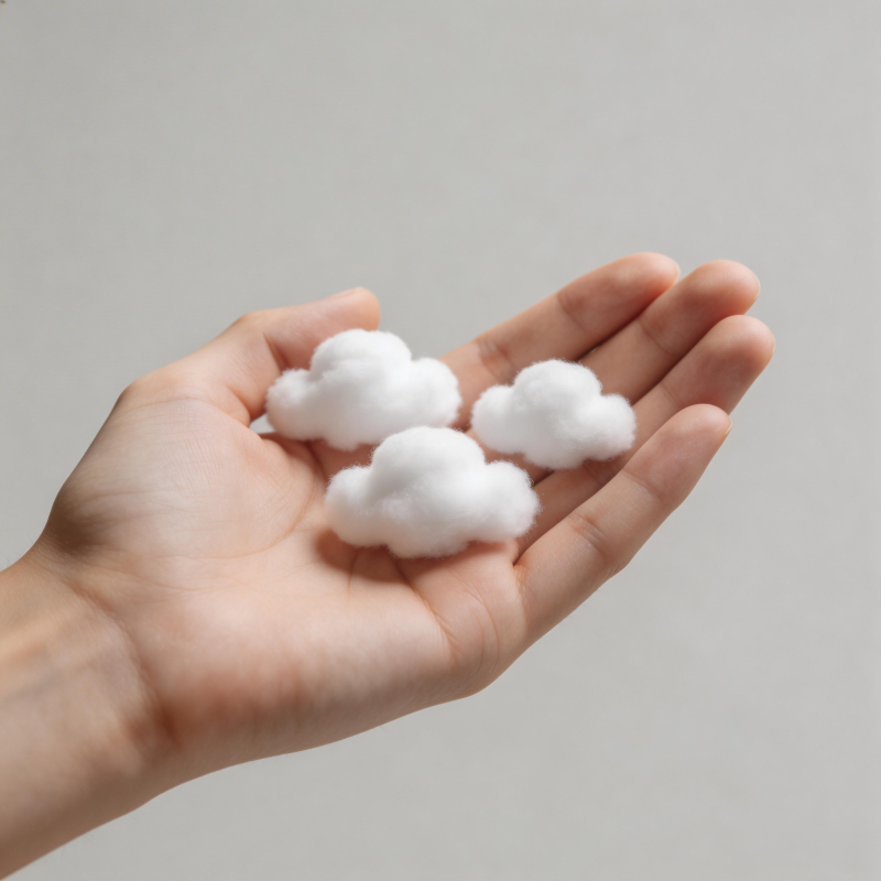 掌心三朵小白云图片