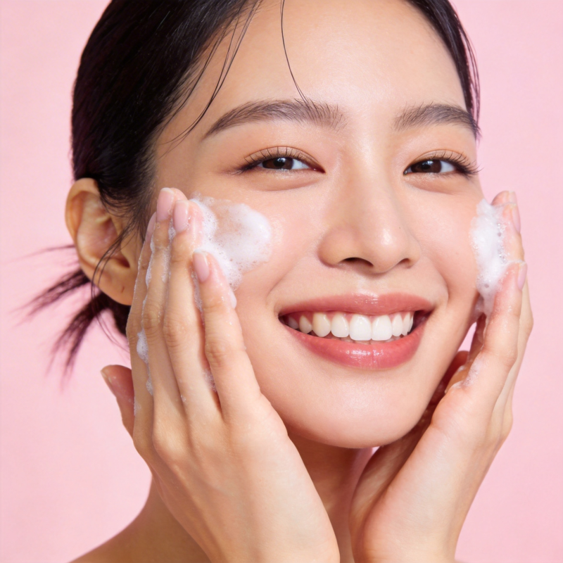 洁面泡沫 笑容满分图片