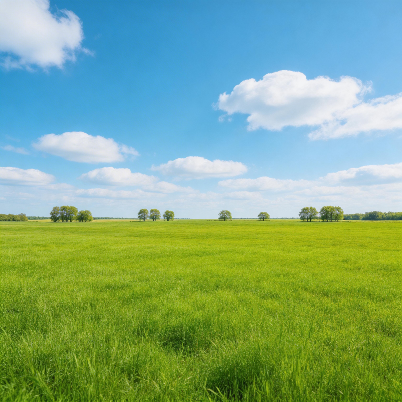 蓝天绿野 云影悠悠图片