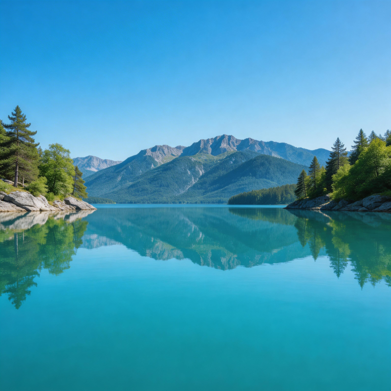 湖光山色映碧空图片