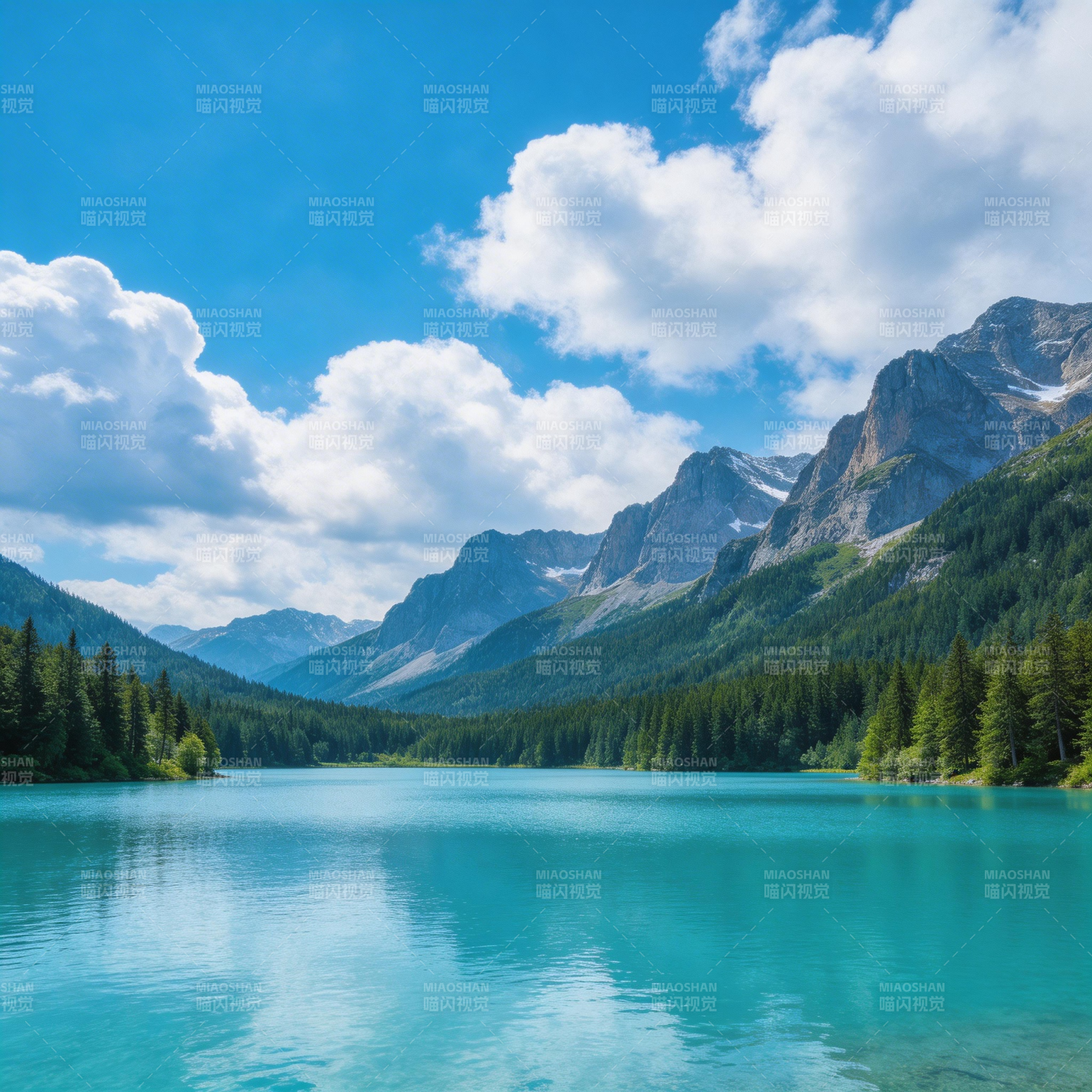 碧湖映雪山 云影共徘徊图片