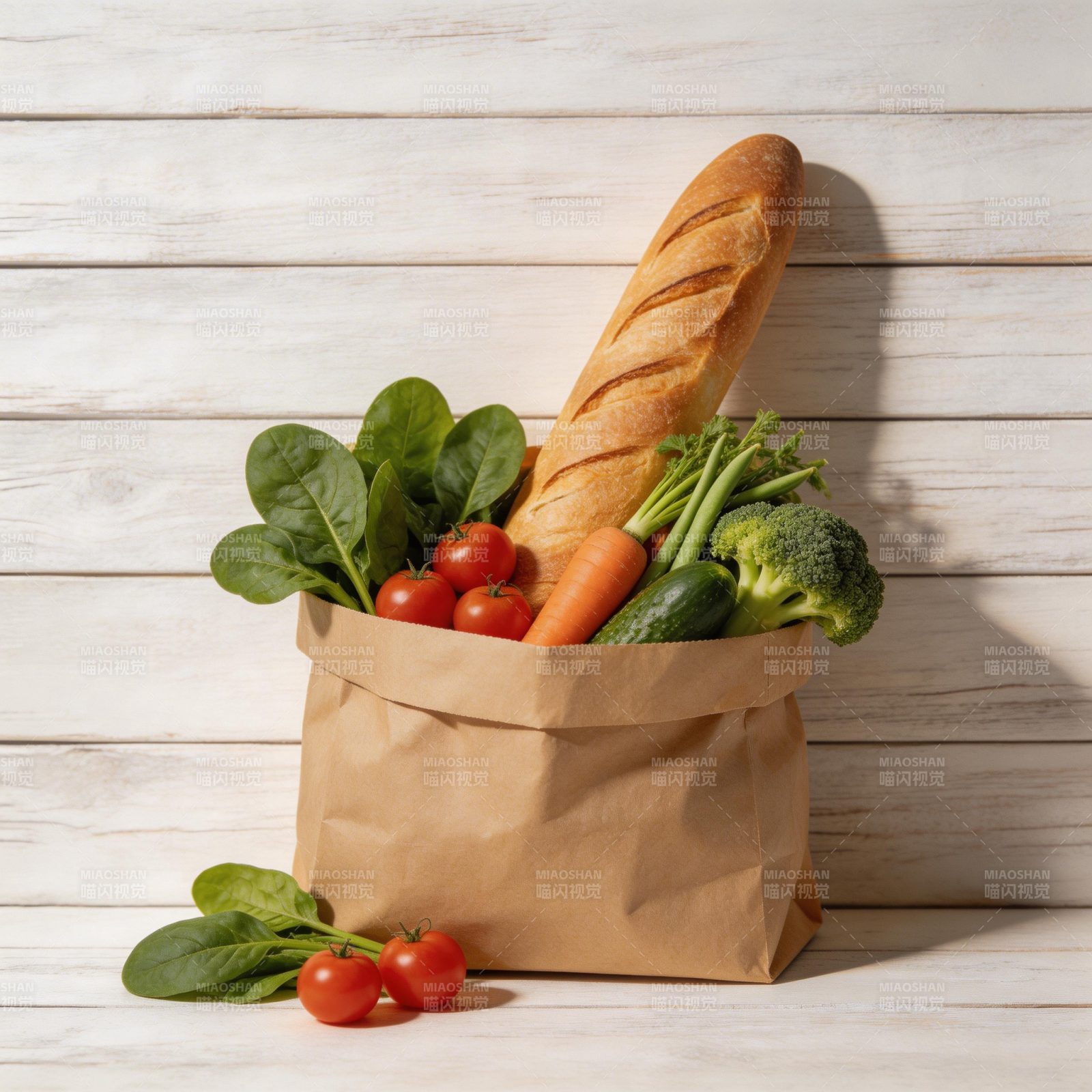 新鲜蔬果面包袋装图片