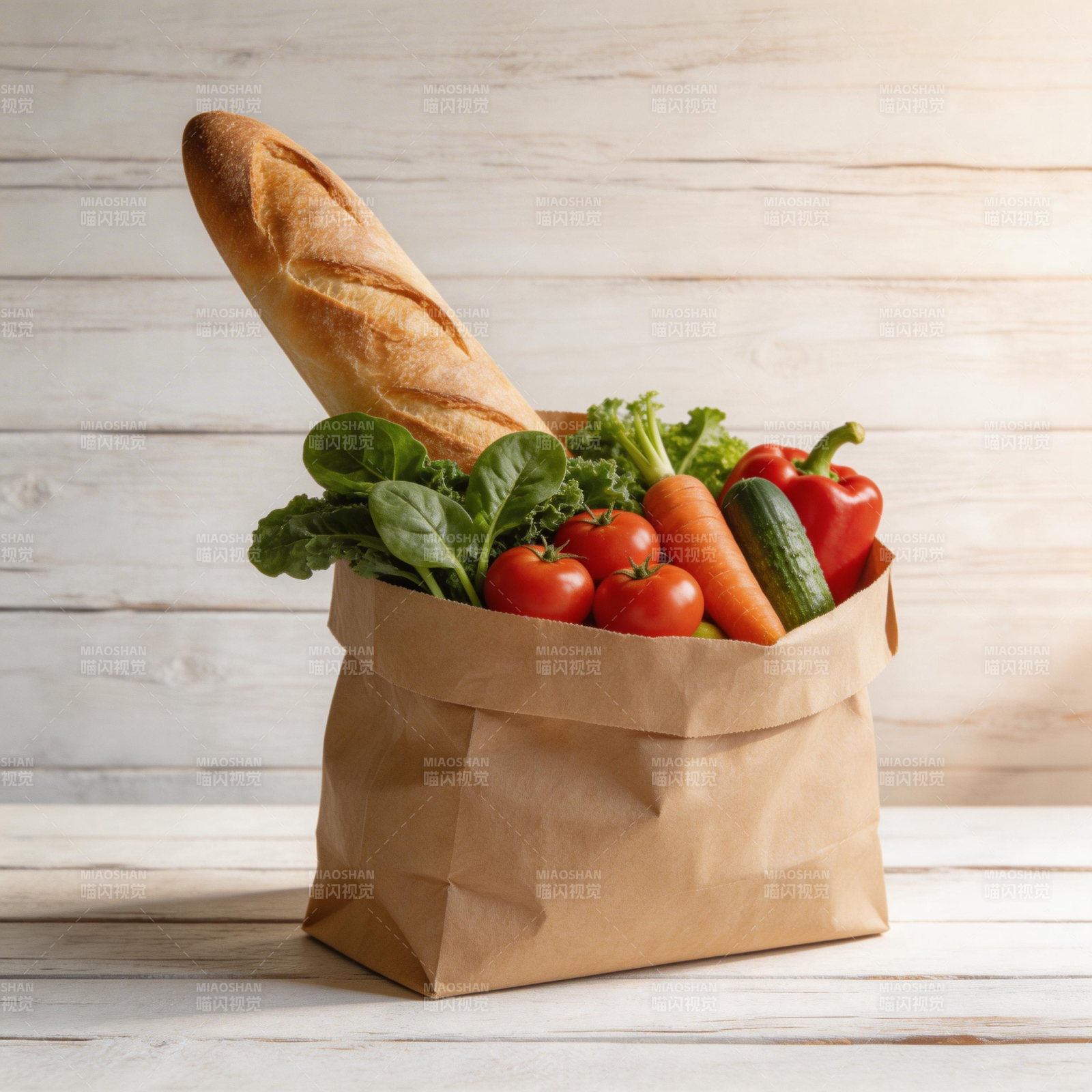 新鲜蔬果面包袋装图片