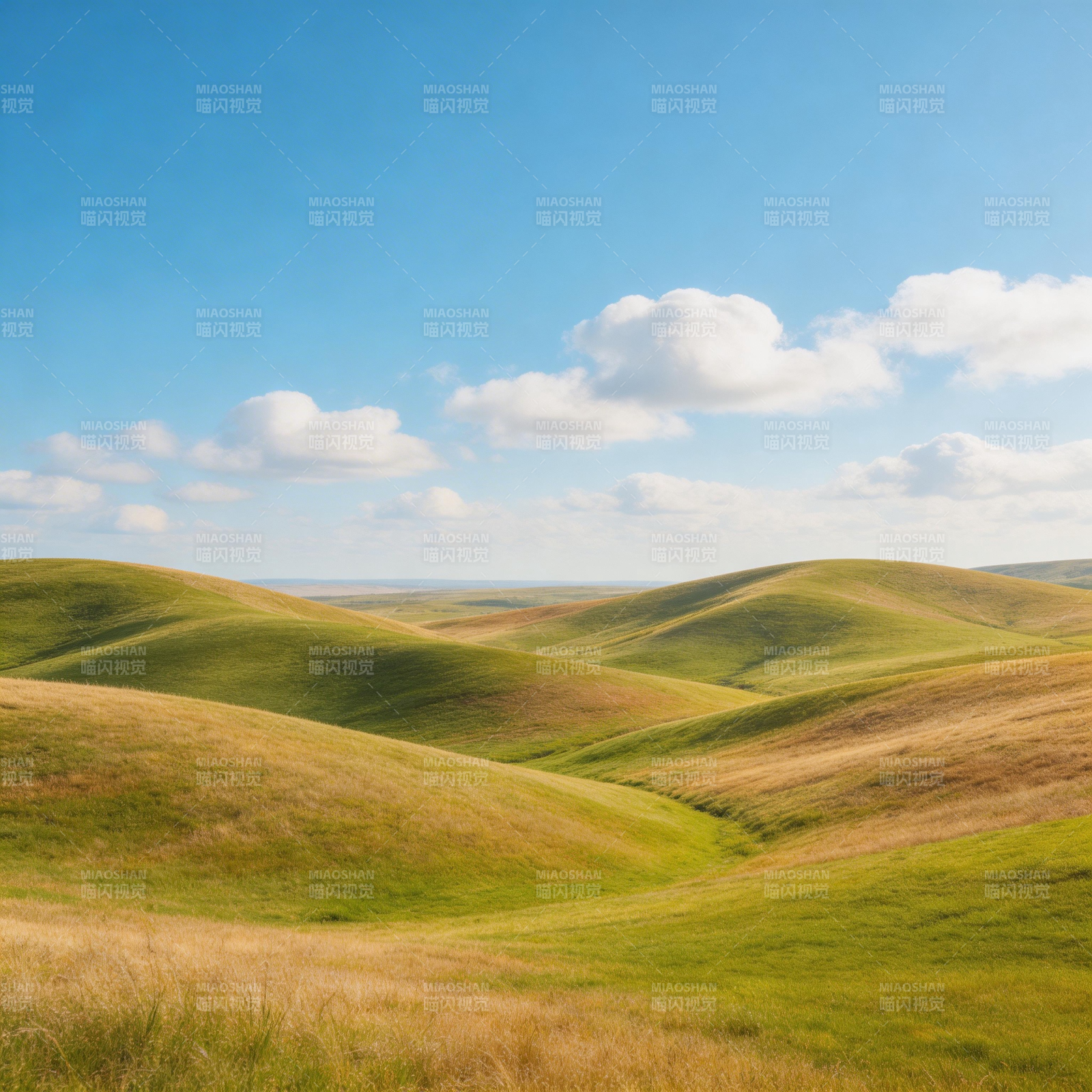 青丘碧野 云影悠悠图片