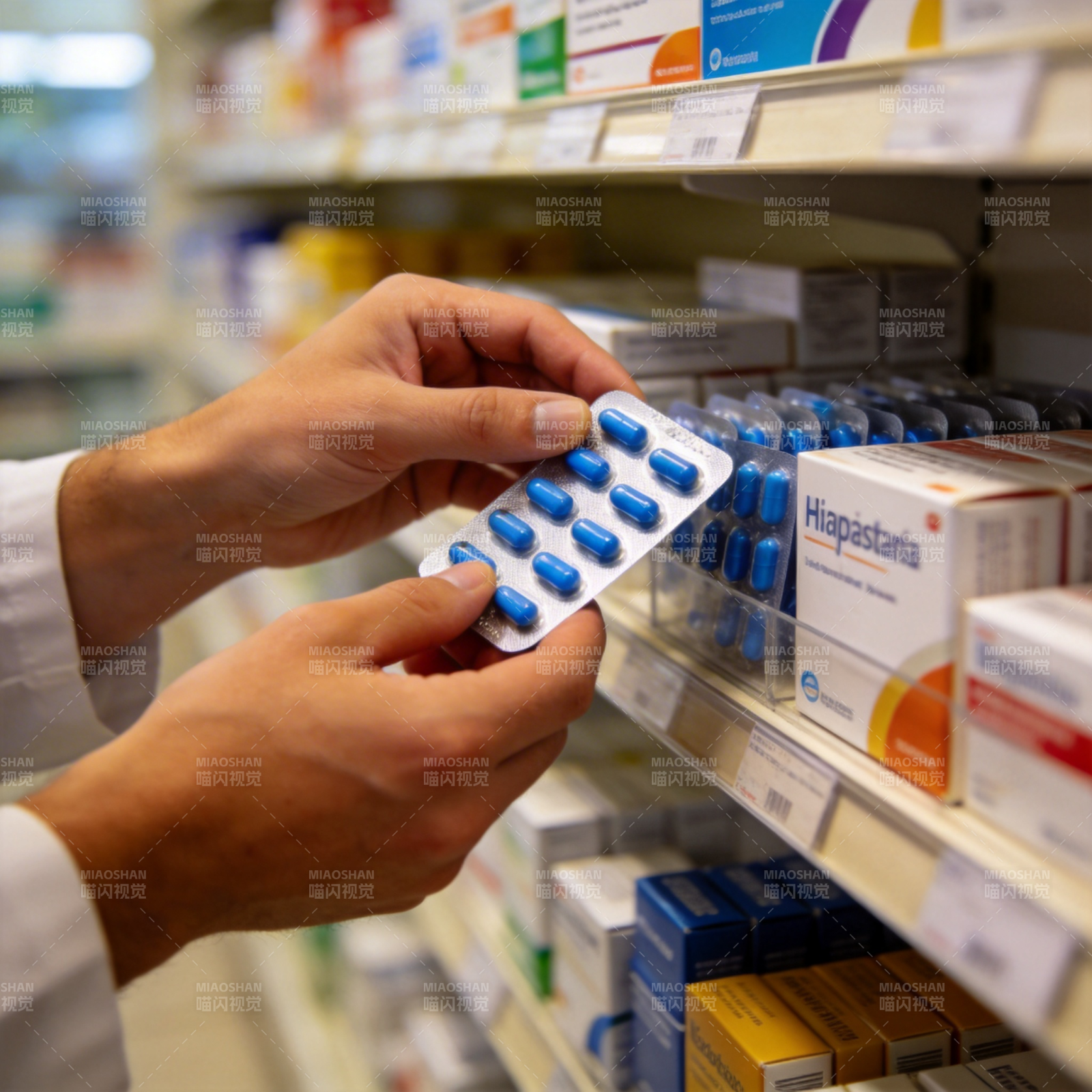 药师取药 蓝片在手图片