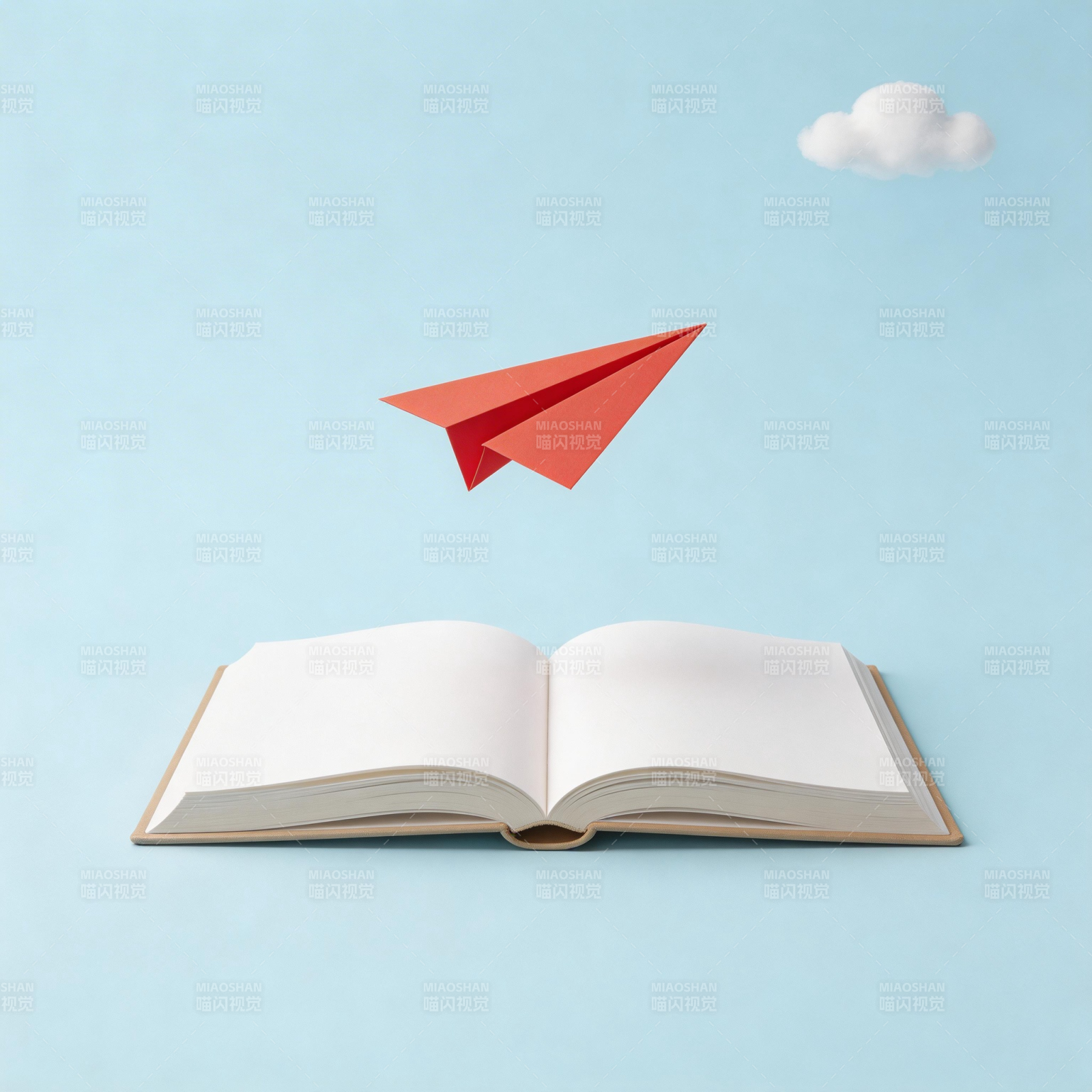 书页飞红纸飞机图片
