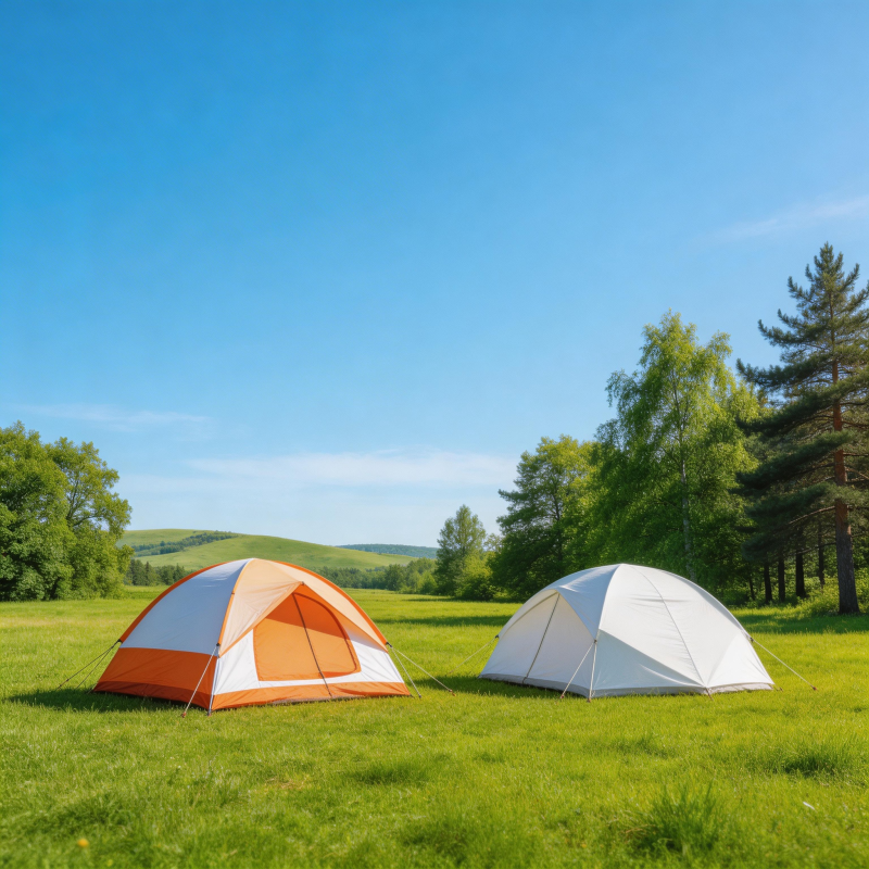 绿野双帐 晴空露营时图片