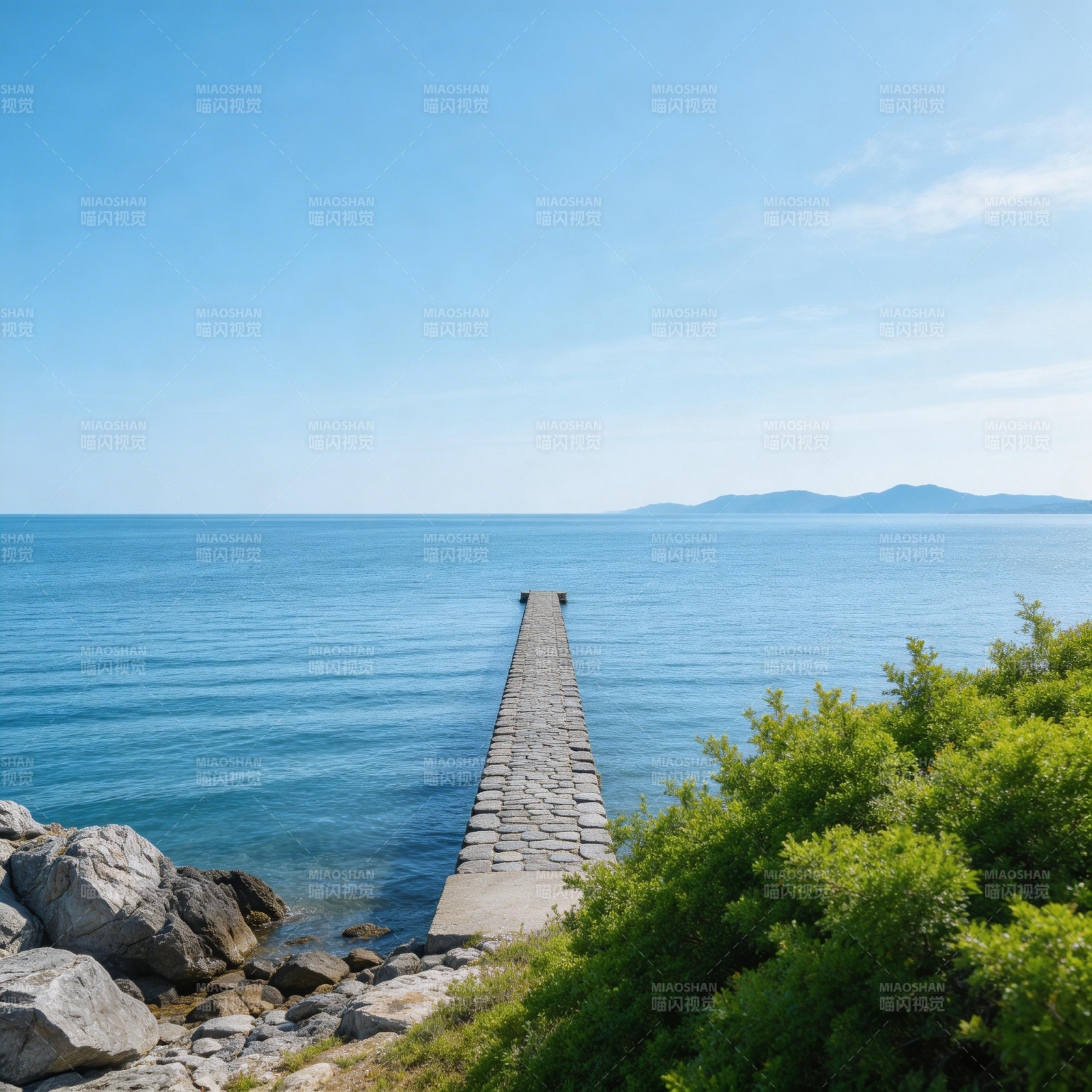 海天一色 石径通幽图片