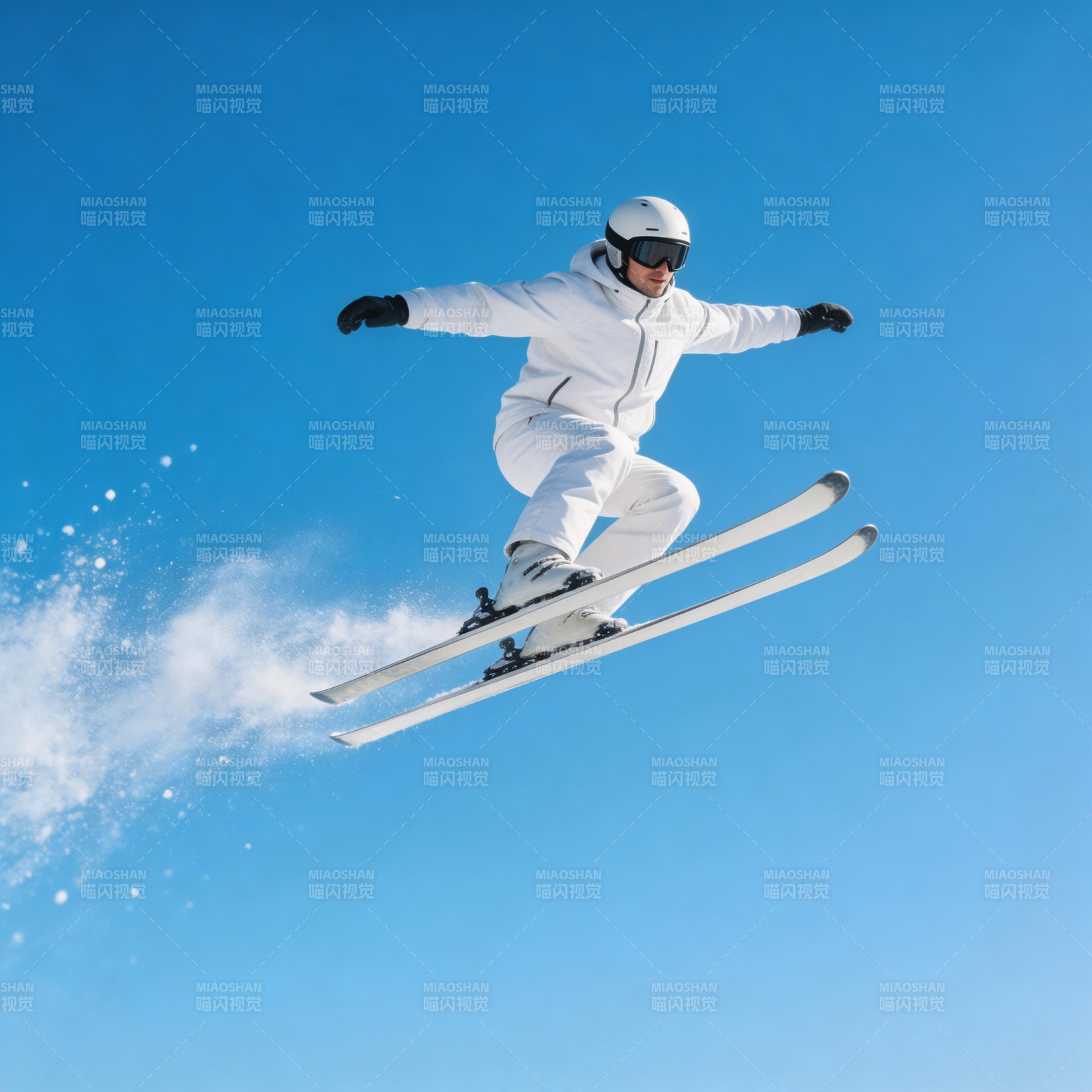 雪上飞跃 白衣如风图片