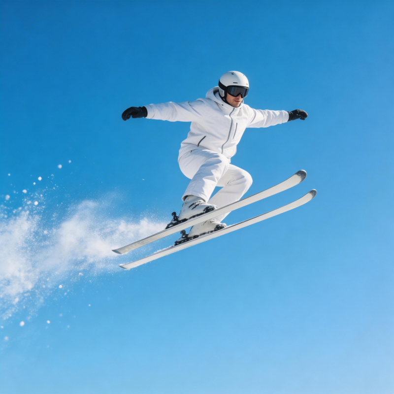 雪上飞跃 白衣如风图片