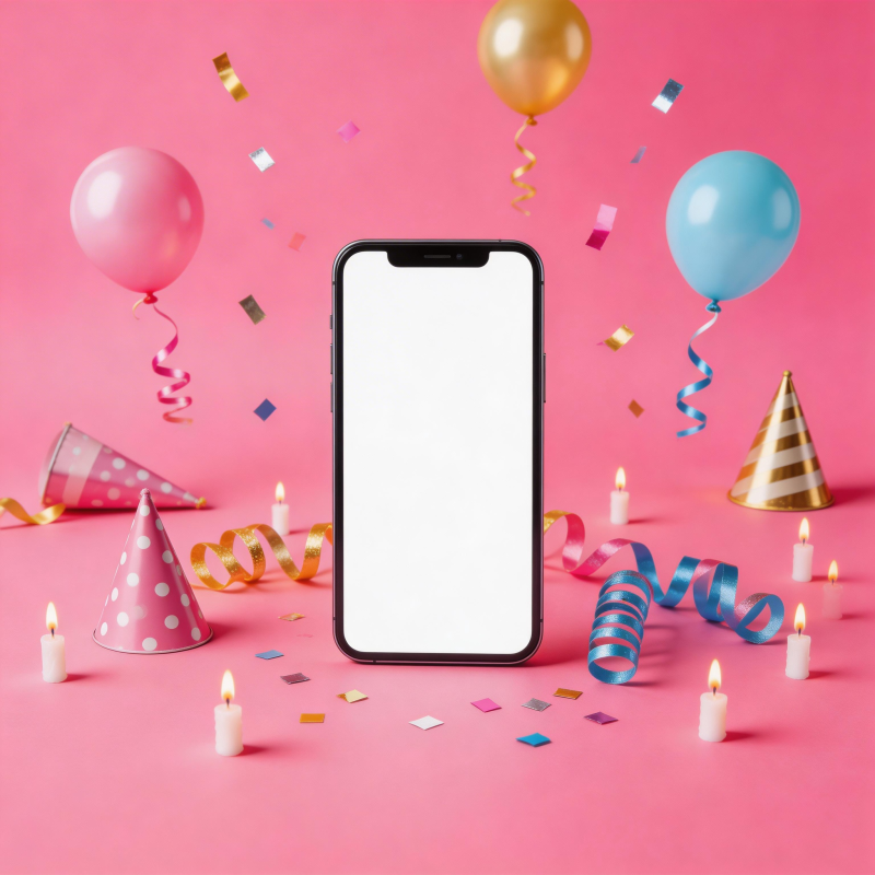 手机生日派对背景图图片
