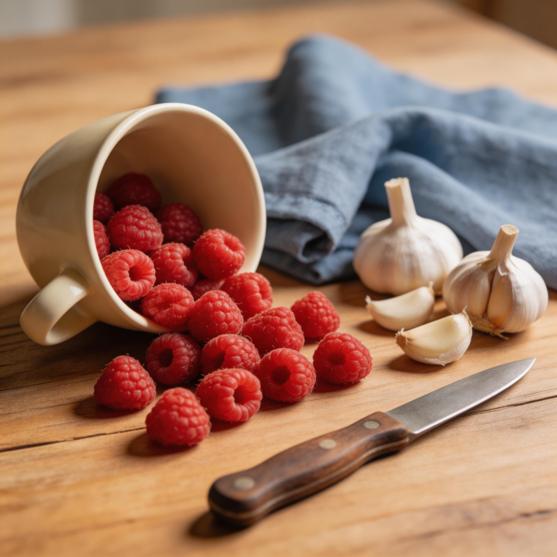 覆盆子与蒜的奇妙组合图片