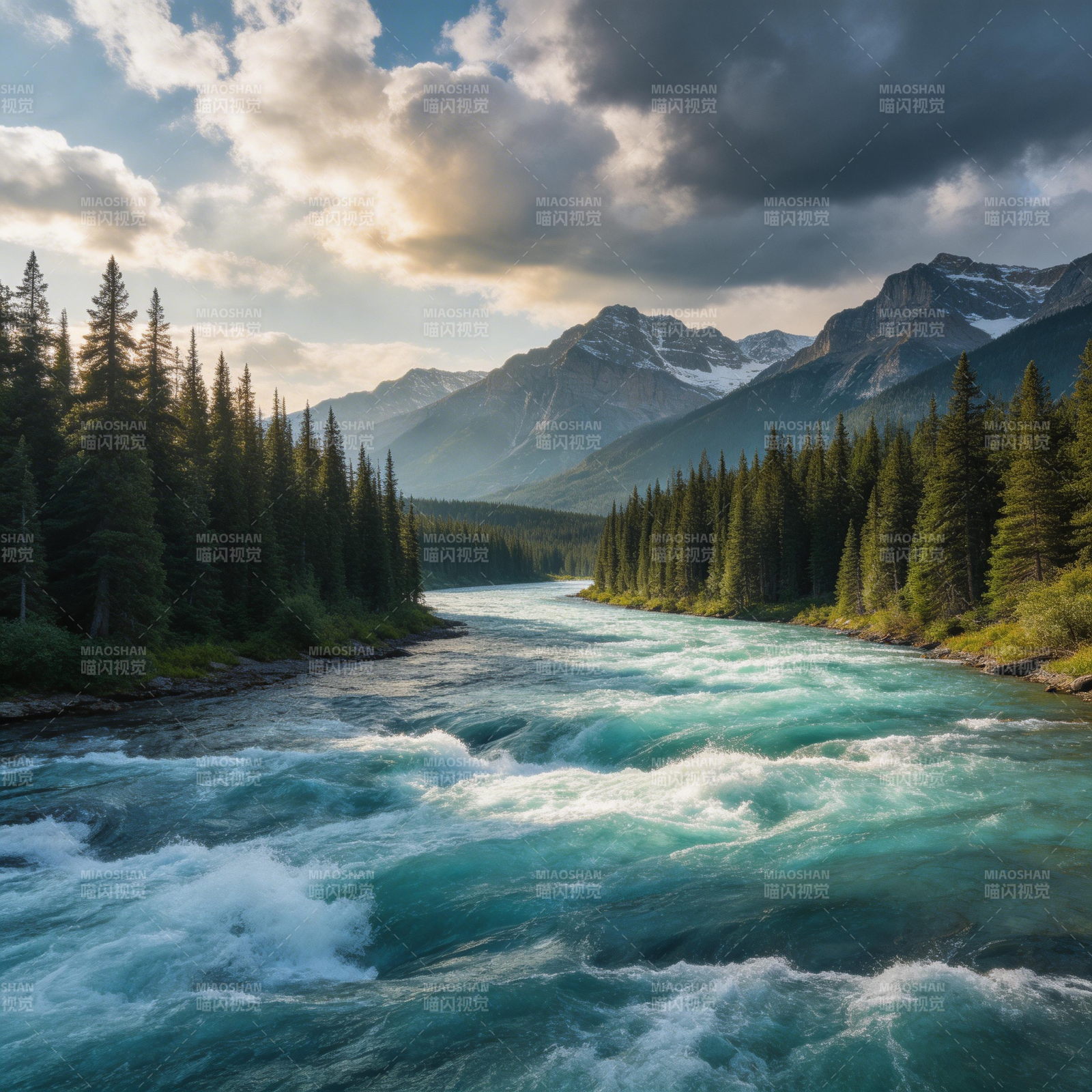 山河奔流 云影苍茫图片