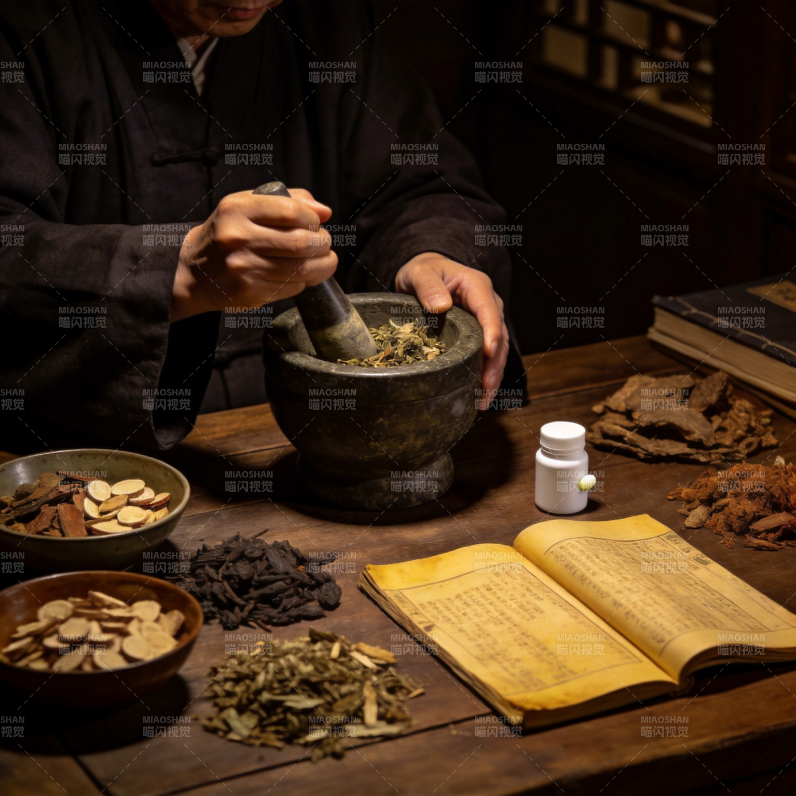 古法捣药 匠心传承图片