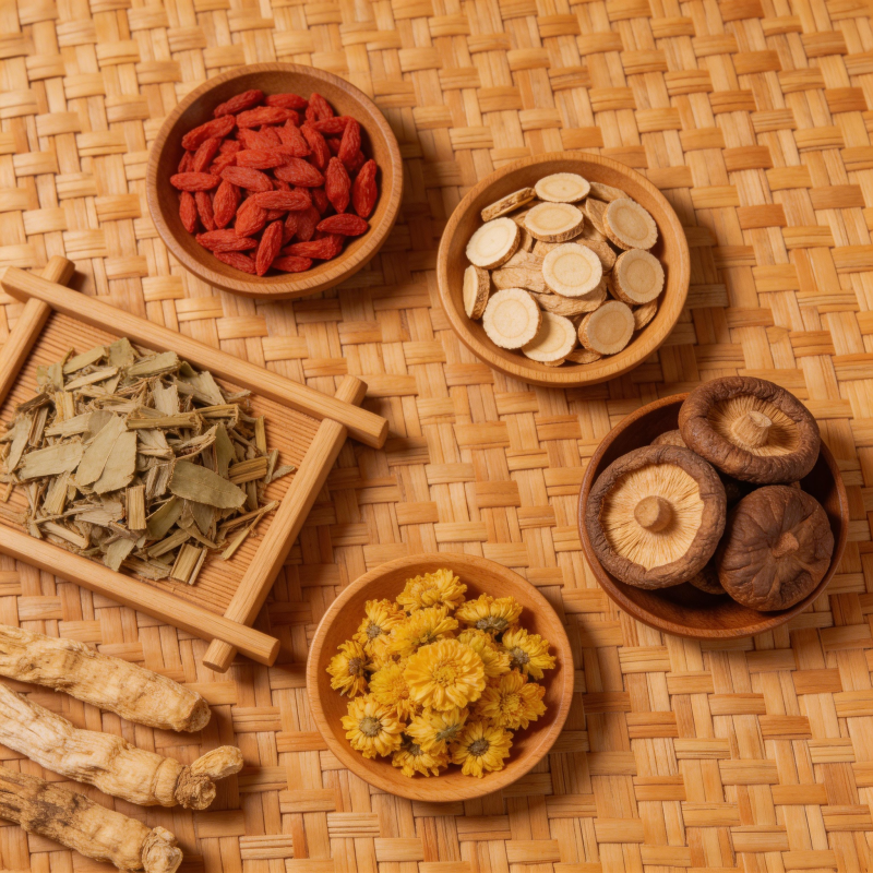 中药材拼盘 枸杞菊花等图片