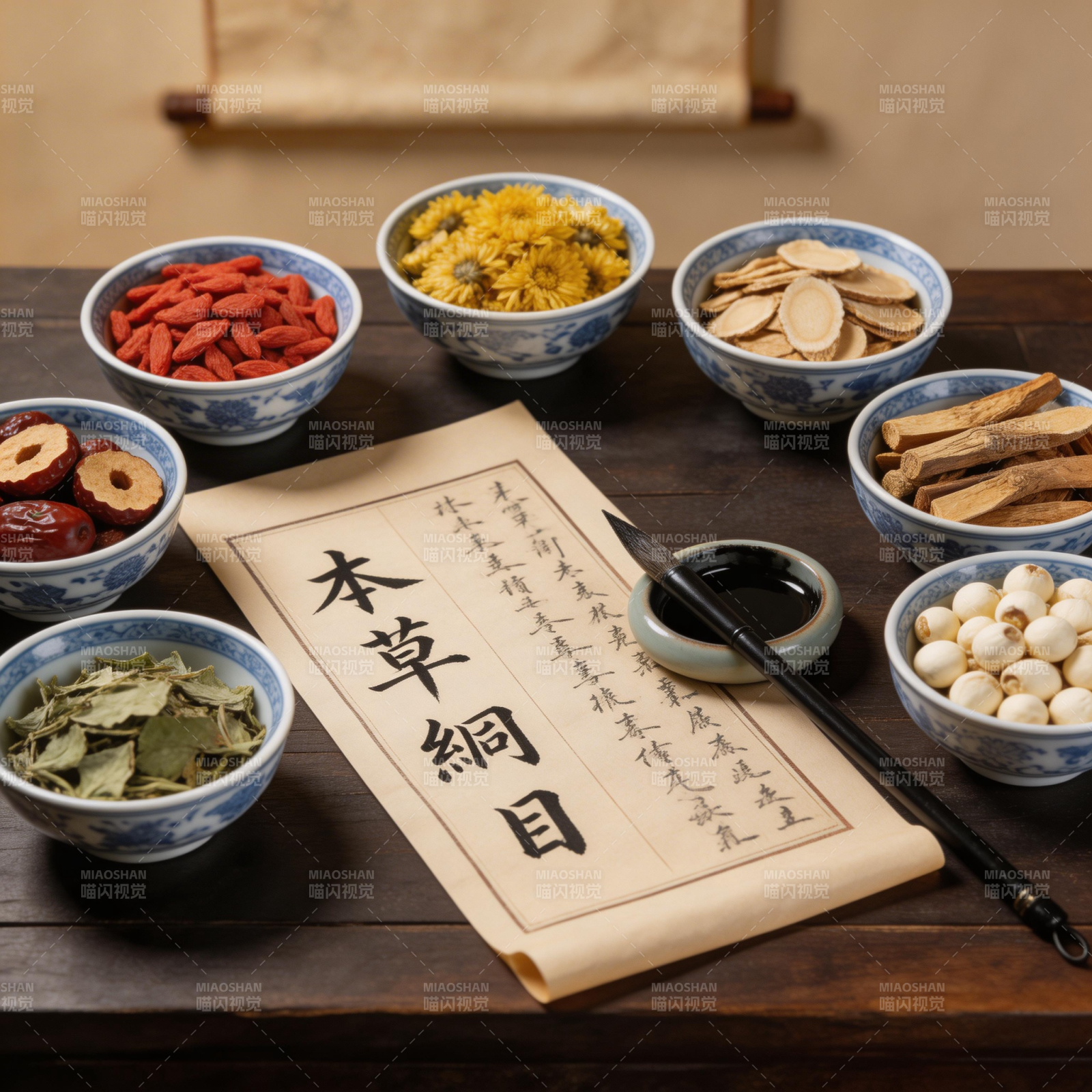 本草纲目 中药养生图图片