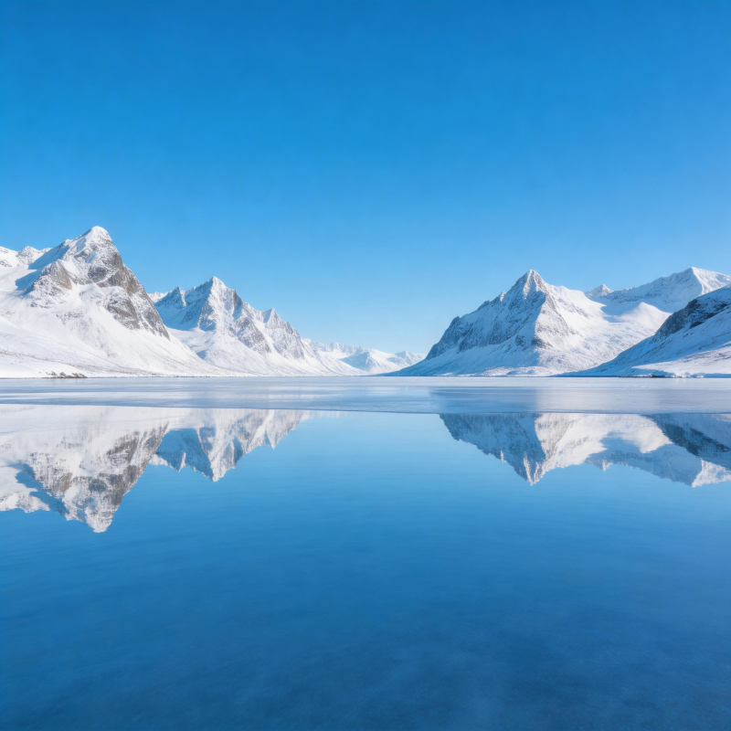 雪山倒影 静谧如镜图片
