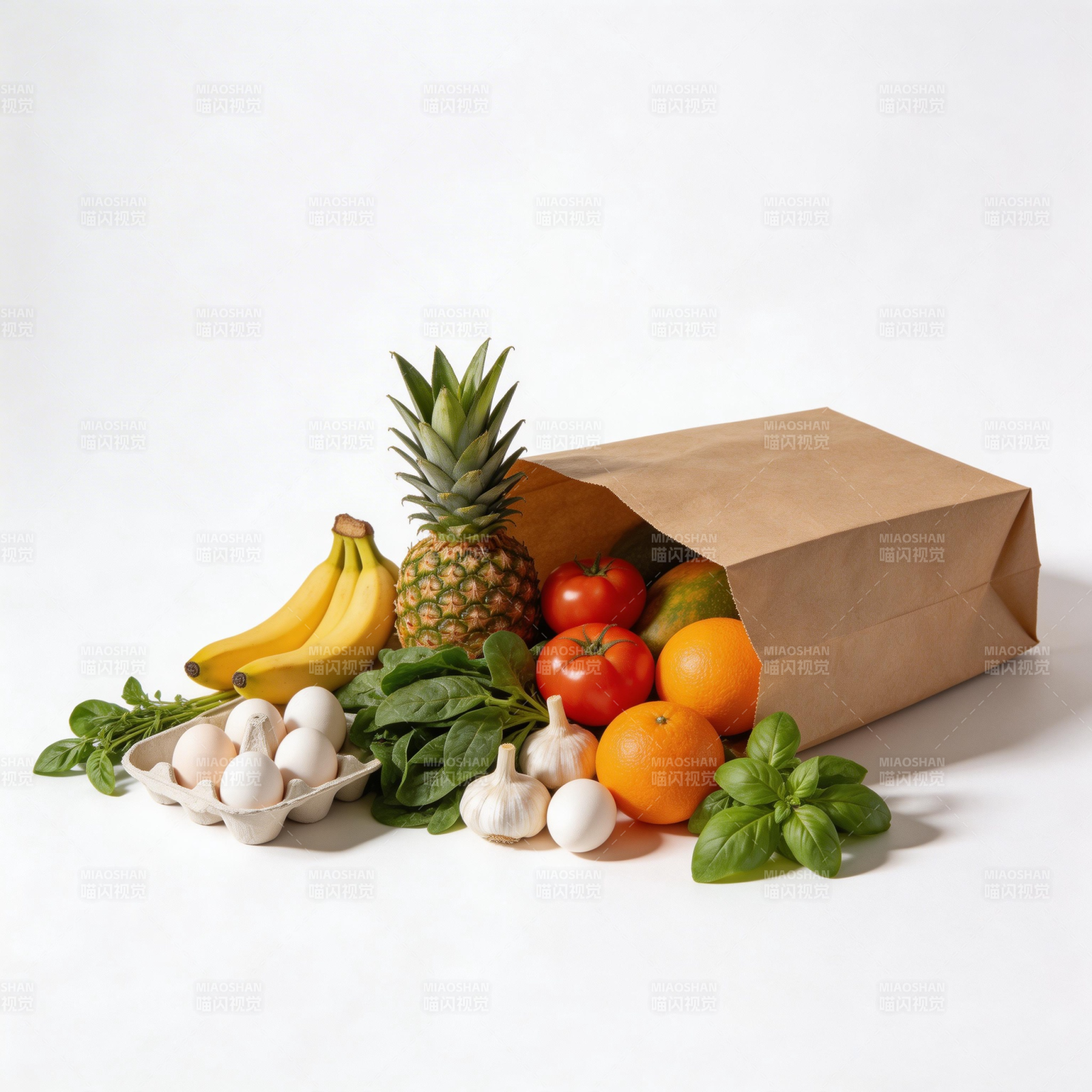 新鲜果蔬杂货袋图片