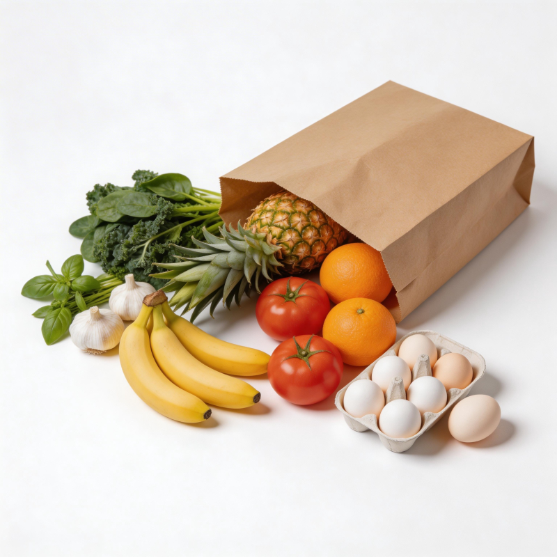 新鲜蔬果鸡蛋杂货袋图片