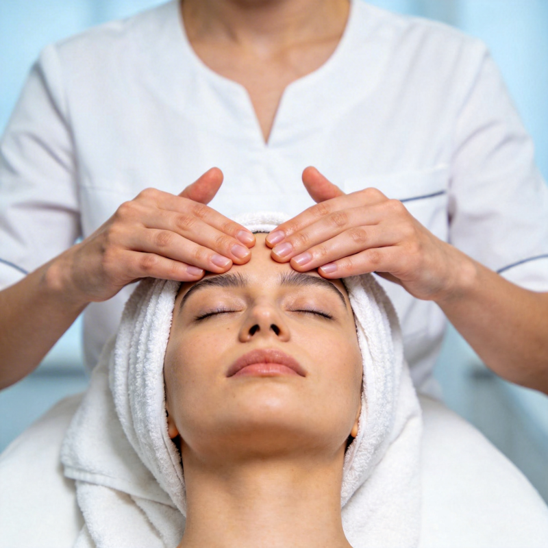 额头按摩 舒缓放松体验图片