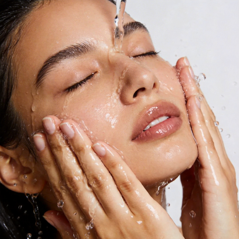 水润洁面 闭目享受清新时刻图片