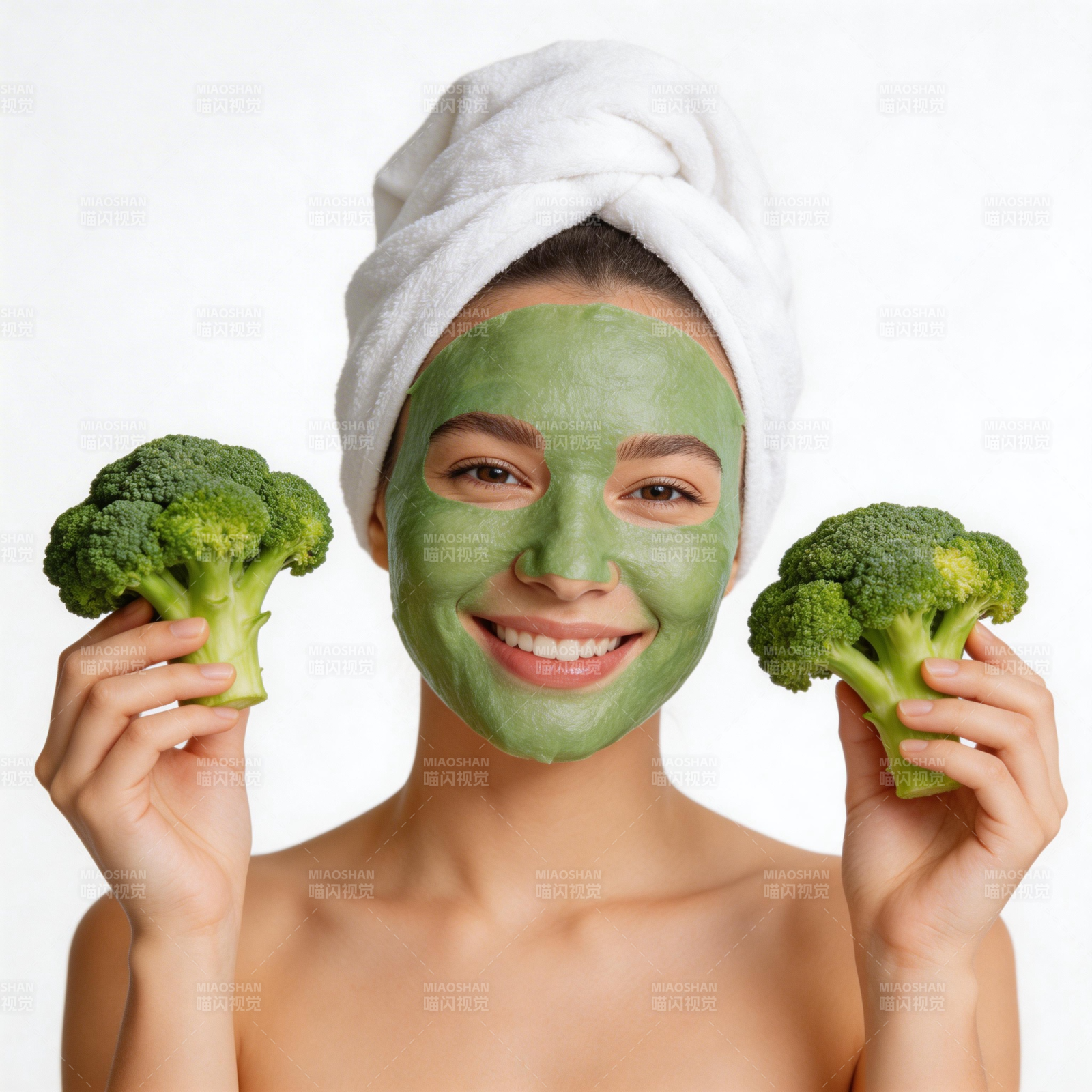 绿膜配西兰花 护肤新潮流图片