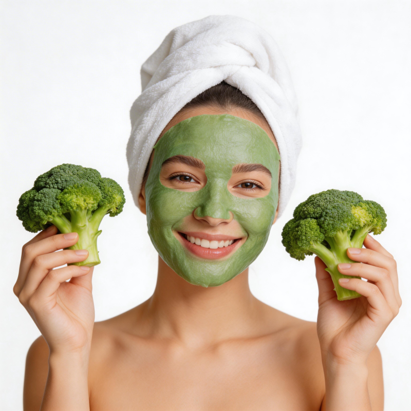 绿膜配西兰花 护肤新潮流图片