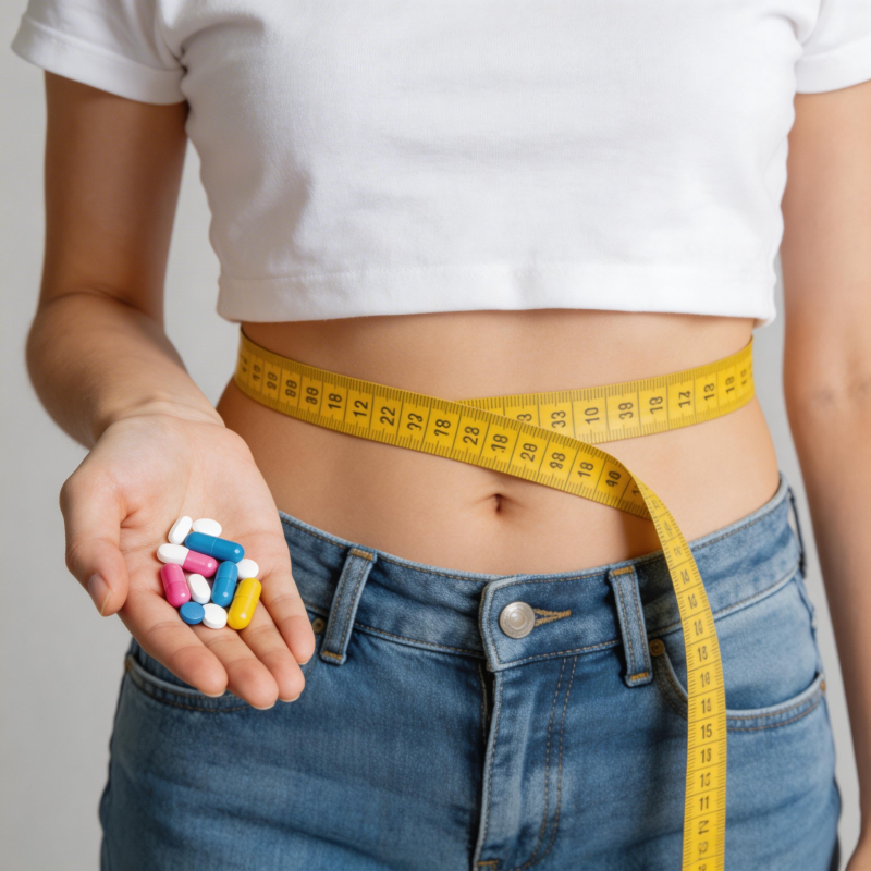 减肥药 卷尺 瘦身幻想图片