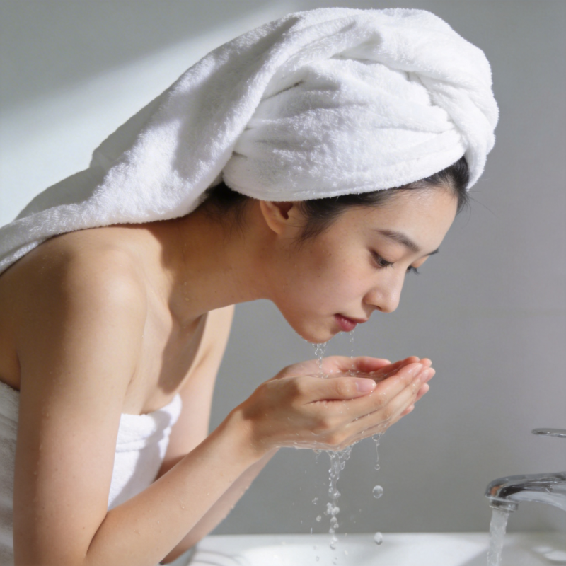 毛巾包头 轻柔洁面中图片