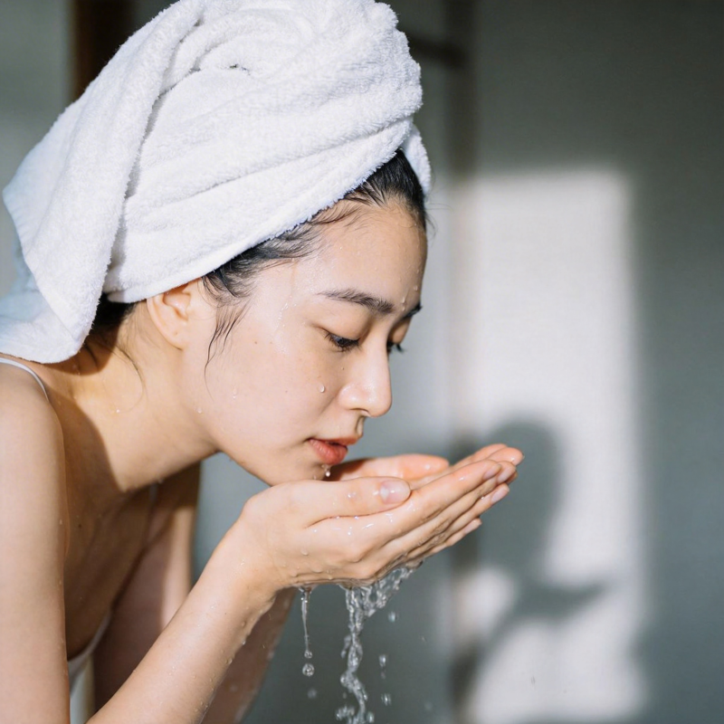 毛巾包头 清水洁面时光图片