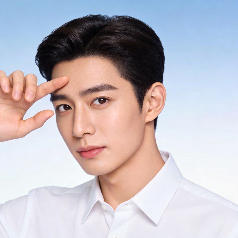 白衣少年敬礼微笑图片