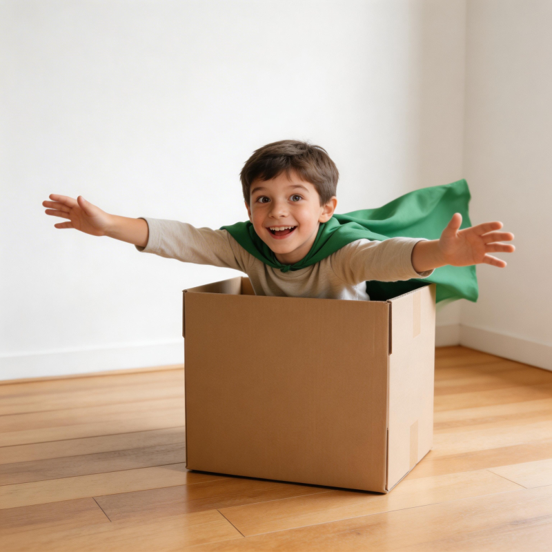 纸箱小超人 展翅飞翔梦图片