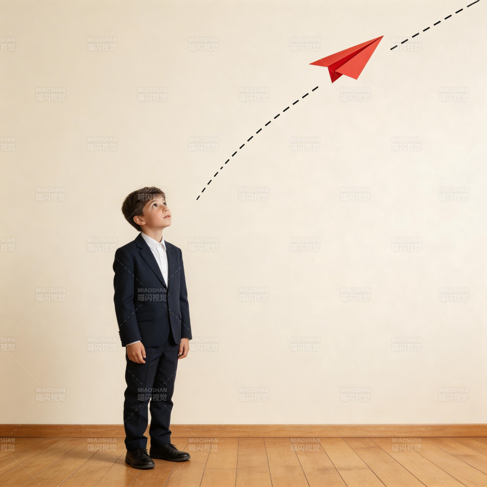 纸飞机载梦起飞图片