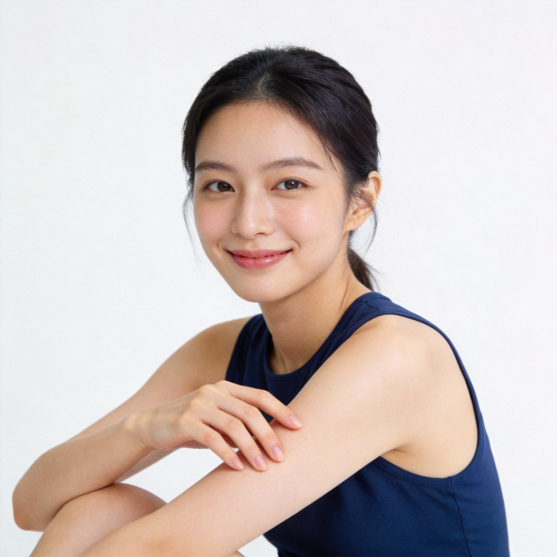 清新微笑女子肖像图片