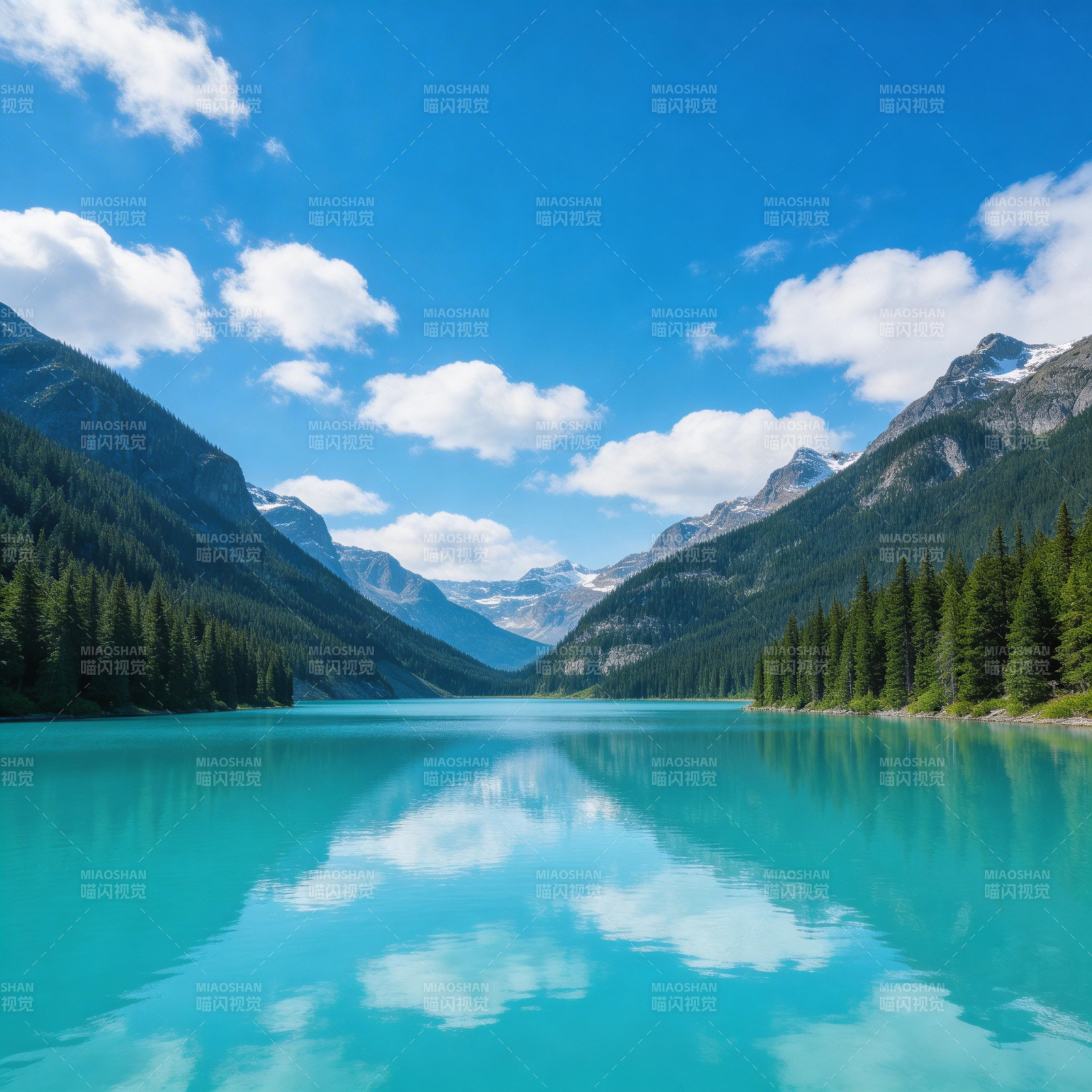 碧湖映雪山 云影共徘徊图片