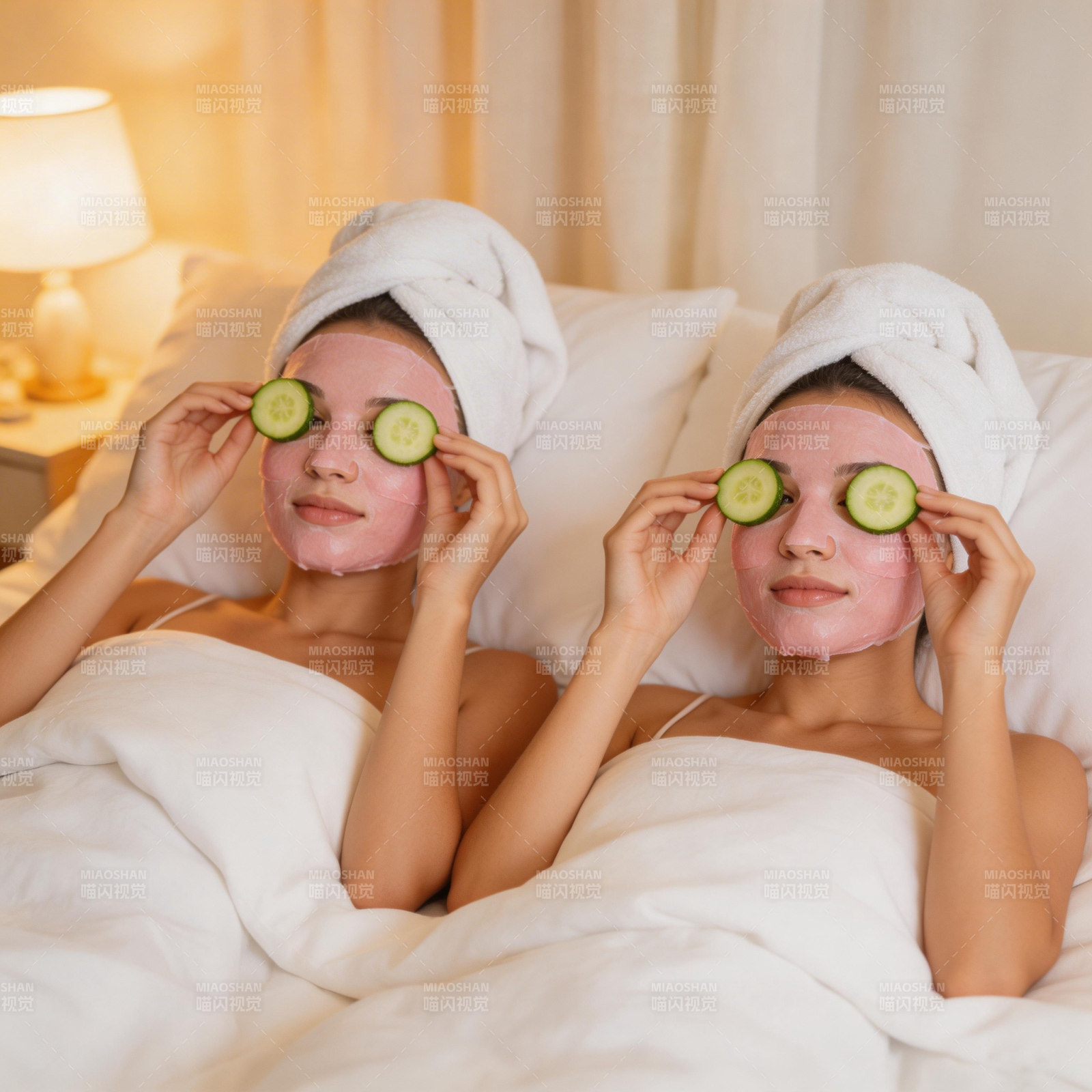 闺蜜面膜时光 黄瓜片护眼图片