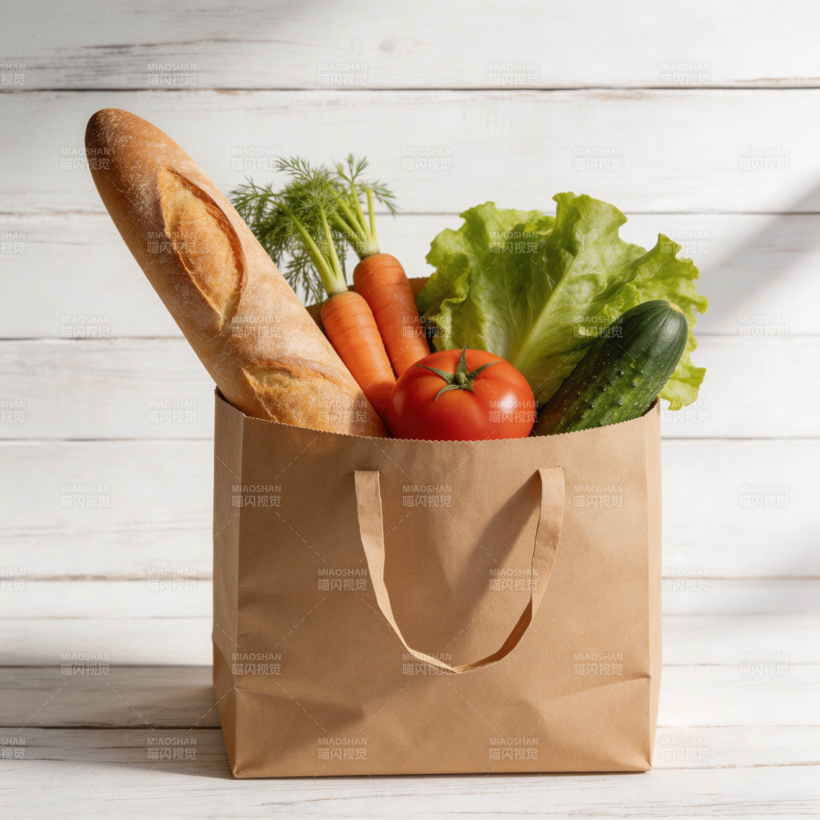 新鲜蔬果面包袋装图片