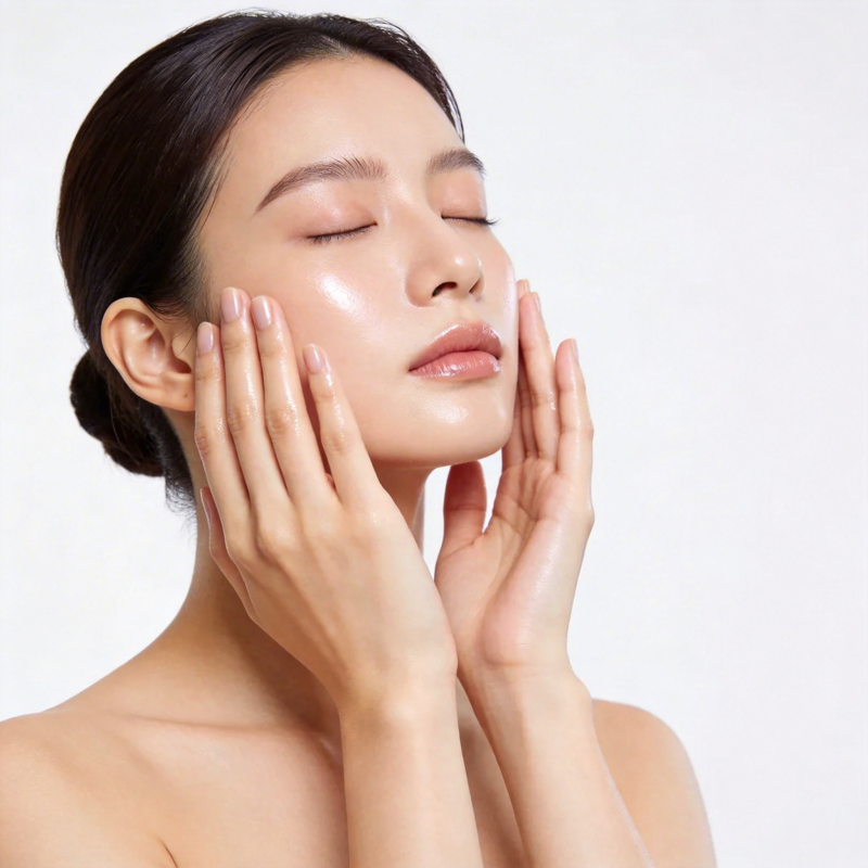 轻抚面颊 静享柔光肌图片