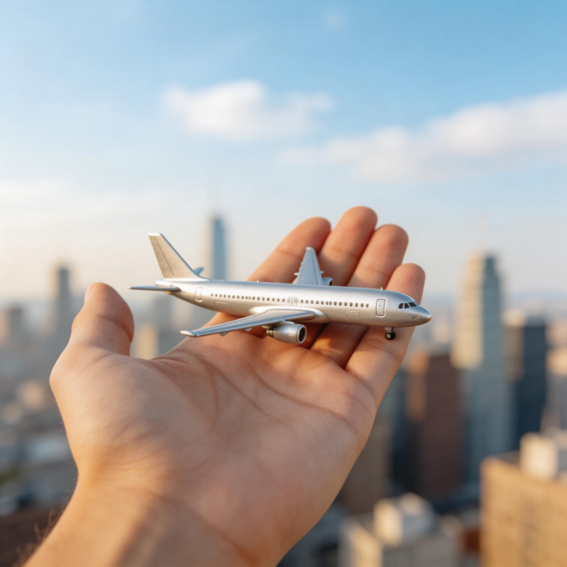 掌心飞机 城市梦想起飞图片